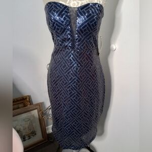NWT Trixxi‎ Strapless Sequin Evening Dress